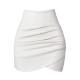 Womens Pleated Wrap Asymmetrical High-Waist Casual Shorts
