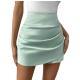 Womens Pleated Wrap Asymmetrical High-Waist Casual Shorts