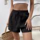 Niche Solid-Color Elastic-Waist Lace-Up Casual Shorts