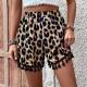 Womens Casual High-Waist Wide-Leg Shorts With Elastic Waist