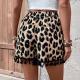 Womens Casual High-Waist Wide-Leg Shorts With Elastic Waist