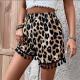 Womens Casual High-Waist Wide-Leg Shorts With Elastic Waist