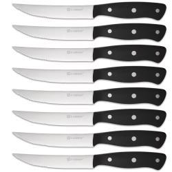 8-Piece 4.5-Inch Steak Knife Set, Carbon Steel Double Bevel, With Eco-Friendly POM Handles And Gift Box