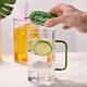 1 Pcs Blue Glass Straw Cup, 4 Colors Square Glass Cup With Straw And Lid, High Borosilicate Glass Cup, Milk Cup, Juice Cup, Cold Drink Cup, Coffee Cup, Tea Cup, Office Cup, Gift Cup