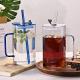 1 Pcs Pink Glass Straw Cup, 4 Colors Square Glass Cup With Straw And Lid, High Borosilicate Glass Cup, Milk Cup, Juice Cup, Cold Drink Cup, Coffee Cup, Tea Cup, Office Cup, Gift Cup