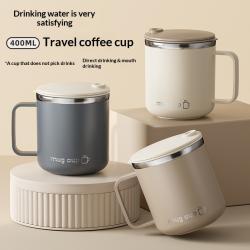 304 Stainless Steel Portable Mug With Lid Coffee Cup