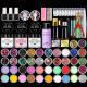 Acrylic Powder Crystal Liquid White French Nail Tip 42 Colors Dance Suits Bottom Rubber Seal Layers