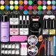 Acrylic Powder Crystal Liquid White French Nail Tip 42 Colors Dance Suits Bottom Rubber Seal Layers