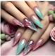 French Wear Nail Glossy Blue And Purple
