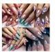 French Wear Nail Glossy Blue And Purple
