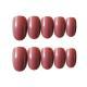 Dark Cameo Brown Round Head Long Nail Sticker