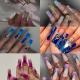 3D Three-dimensional Popular Rhinestone Relief Fake Nails