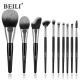 Beli 10pcs Professional Makeup Brush Set New Design Brushed Tube Makeup Brushes