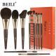 Baili 10pcs Rose Gold Tube Synthetic Hair Vegan Luxury Makeup Brush Set Contour Blush Brush Set