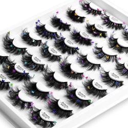 One-pair Package Artificial Mink Hair Butterfly False Eyelashes Natural Curling Multi-layer