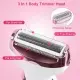4 In 1 Electric Razor For Women Painless Grooming Kit Rechargeable Eyebrow Nose Hair Pubic Hair Bikini Trimmer Face Shaver