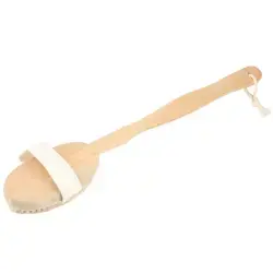 Bath Brush 15" Shower Body Back Scrubber With Long Handle Detachable Brush