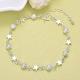 1pc 999 Sterling Silver Star & Frosted Bead Bracelet, Sweet Minimalist Style, Perfect For Daily Wear And Valentines Gift