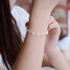 1pc 999 Sterling Silver Star & Frosted Bead Bracelet, Sweet Minimalist Style, Perfect For Daily Wear And Valentines Gift