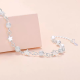 1pc 999 Sterling Silver Star & Frosted Bead Bracelet, Sweet Minimalist Style, Perfect For Daily Wear And Valentines Gift