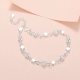 1pc 999 Sterling Silver Star & Frosted Bead Bracelet, Sweet Minimalist Style, Perfect For Daily Wear And Valentines Gift