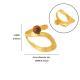 18K Gold Plated Stainless Steel Ring Natural Turquoise Geometric Ornament