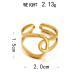 18K Gold Vacuum Plated Ring Starfish Shell Heart Flower Stainless Steel Open Band