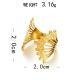 18K Gold Vacuum Plated Ring Starfish Shell Heart Flower Stainless Steel Open Band