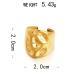 18K Gold Vacuum Plated Ring Starfish Shell Heart Flower Stainless Steel Open Band