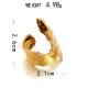 18K Gold Vacuum Plated Ring Starfish Shell Heart Flower Stainless Steel Open Band