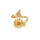 Rotatable Full Diamond Flower Ring 18K Gold Plated Anxiety Relief Open Finger Ring