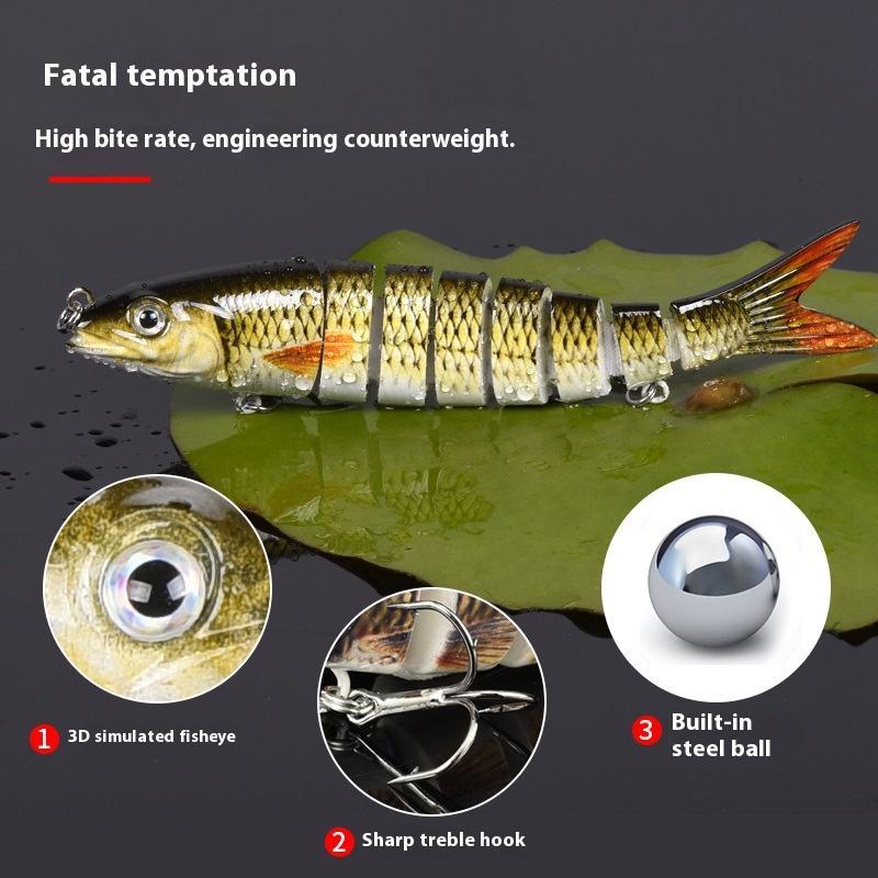 Multi-section Fish Bionic Loach Lure Suit Tossing Slow Sinking