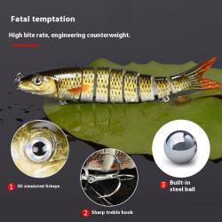 Multi-section Fish Bionic Loach Lure Suit Tossing Slow Sinking