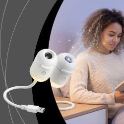 Projection Night Light - USB Powered Starry Sky Lamp for Bedroom Nursery Ambient Lighting