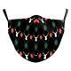 Christmas Green Digital Printing Windproof Double Layer Dustproof Mask