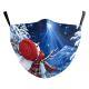 Christmas Green Digital Printing Windproof Double Layer Dustproof Mask