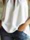 Sleeveless Halter Neck Tank Top Solid Color Loose-Fit Chic Elegant Womens Apparel