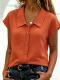 Fashionable Solid-color Short-sleeve Shirt