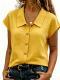 Fashionable Solid-color Short-sleeve Shirt