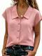 Fashionable Solid-color Short-sleeve Shirt
