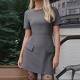 Fashionable Sleeveless Sheath Dress With A Round Neckline