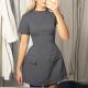 Fashionable Sleeveless Sheath Dress With A Round Neckline