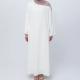 Solid-color Long-sleeve Crew-neck Relaxed-fit Casual Dress