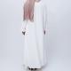 Solid-color Long-sleeve Crew-neck Relaxed-fit Casual Dress