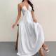 Strap-style Casual Halter Dress For Beach Vacations