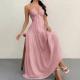 Strap-style Casual Halter Dress For Beach Vacations