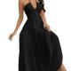Strap-style Casual Halter Dress For Beach Vacations