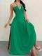 Strap-style Casual Halter Dress For Beach Vacations