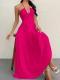 Strap-style Casual Halter Dress For Beach Vacations