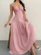 Strap-style Casual Halter Dress For Beach Vacations